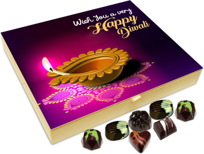 

Chocholik Diwali Gift - Wish You A Very happy Diwali Chocolate Box - 20pc Truffles(240 g)