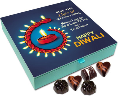 

Chocholik Diwali Gift - May This Diwali Bring Lots Of Good Luck Chocolate Box - 9pc Truffles(108 g)