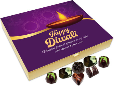 

Chocholik Diwali Gift - May This Diwali Bring Lots Of Happiness In Your Life Chocolate Box - 20pc Truffles(240 g)