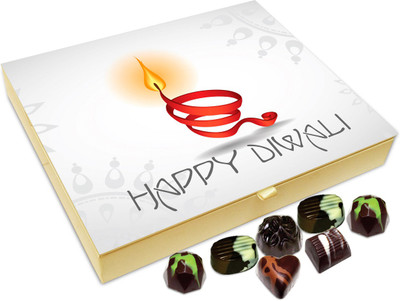 

Chocholik Diwali Gift - Happy Diwali To All Special Friends Chocolate Box - 20pc Truffles(240 g)