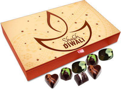 

Chocholik Diwali Gift - Shubh Diwali Chocolate Box - 12pc Truffles(144 g)