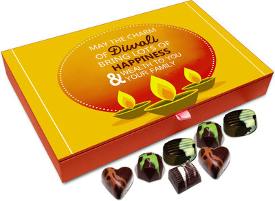 

Chocholik Diwali Gift - May The Charm Of Diwali Bring Lots Of Happiness Chocolate Box - 12pc Truffles(144 g)