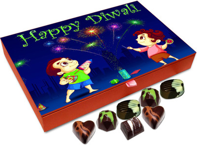 

Chocholik Diwali Gift Box - Happy Diwali To All Little Children Chocolate Box - 12pc Truffles(144 g)