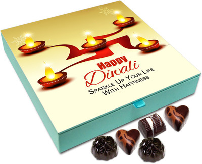 

Chocholik Diwali Gift - This Diwali Sparkle Up Your Life Chocolate Box - 9pc Truffles(108 g)