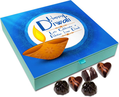 

Chocholik Diwali Gift Box - Lets Celebrate A Pollution Less Diwali Chocolate Box - 9pc Truffles(108 g)