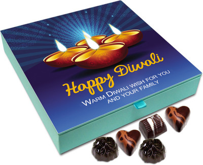 

Chocholik Diwali Gift - Wish You A Very Happy And Warm Diwali Chocolate Box - 9pc Truffles(108 g)