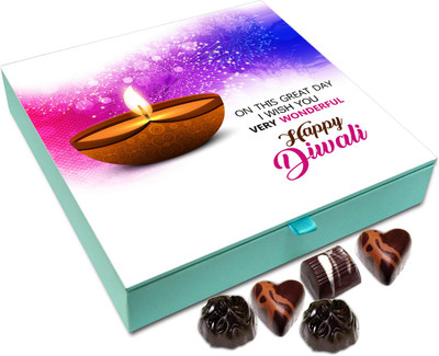 

Chocholik Diwali Gift - On This Great day I Wish You Happy Diwali Chocolate Box - 9pc Truffles(108 g)
