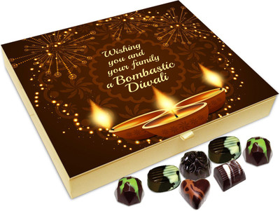 

Chocholik Diwali Gift - Wishing You And Your Family A Bombastic Diwali Chocolate Box - 20pc Truffles(240 g)