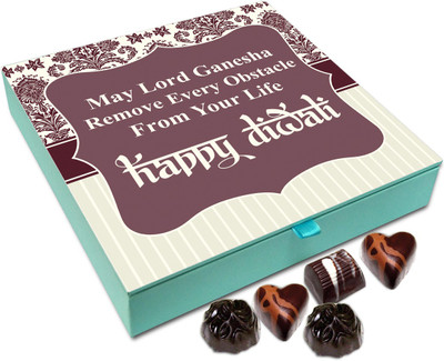 

Chocholik Diwali Gift Box - May Lord Ganesha Bless You On This Diwali Chocolate Box - 9pc Truffles(108 g)