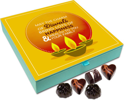 

Chocholik Diwali Gift - May The Charm Of Diwali Bring Lots Of Happiness Chocolate Box - 9pc Truffles(108 g)