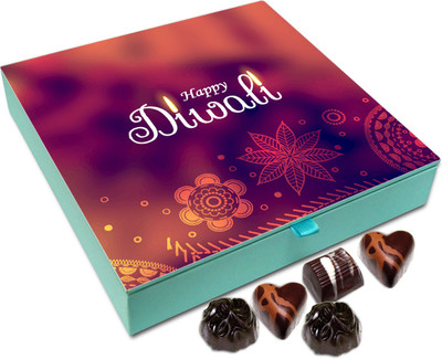 

Chocholik Diwali Gift - Happy Diwali To Everyone Chocolate Box - 9pc Truffles(108 g)