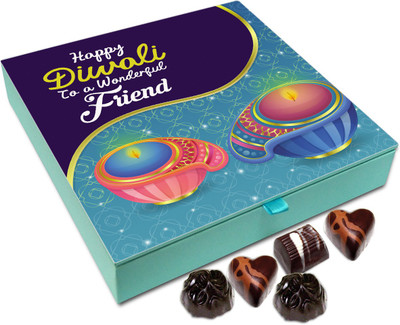 

Chocholik Diwali Gift - Happy Diwali To My Wonderful Friend Chocolate Box - 9pc Truffles(108 g)