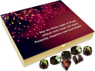 

Chocholik Diwali Gift - May The Divine Lights Of Diwali Bring Peace And Prosperity Chocolate Box - 20pc Truffles(240 g)
