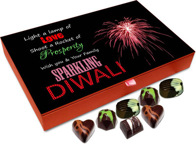 

Chocholik Diwali Gift Box - Wish You And Your Family Happy Diwali Chocolate Box - 12pc Truffles(144 g)