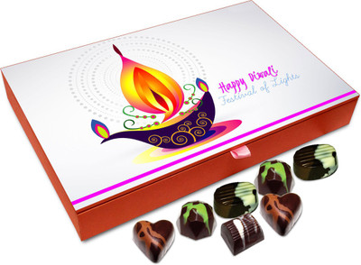 

Chocholik Diwali Gift Box - Happy Diwali The Festival Of Light Chocolate Box - 12pc Truffles(144 g)