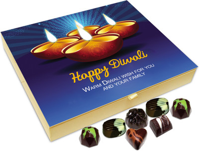 

Chocholik Diwali Gift - Wish You A Very Happy And Warm Diwali Chocolate Box - 20pc Truffles(240 g)