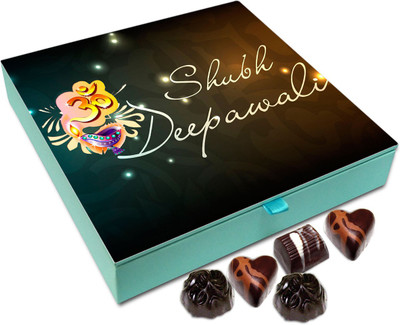 

Chocholik Diwali Gift - Shubh Deepawali Chocolate Box - 9pc Truffles(108 g)