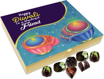 

Chocholik Diwali Gift - Happy Diwali To My Wonderful Friend Chocolate Box - 20pc Truffles(240 g)