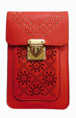 

SAMCO FAS Girls Casual Red Leatherette Sling Bag