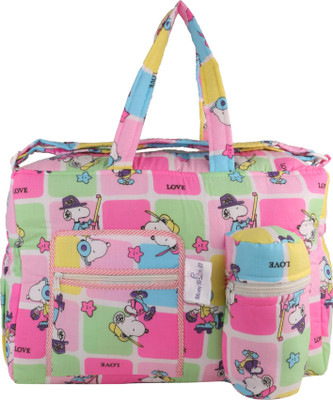 MomToBe Printed Diaper Bag(Pink)