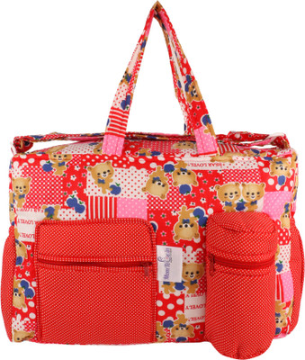 

MomToBe Printed Diaper Bag(Red)