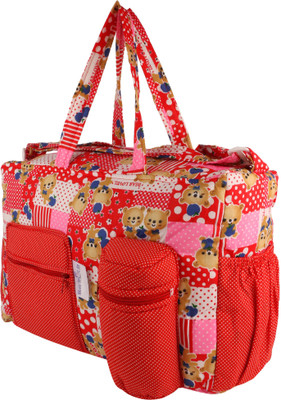 MomToBe Printed Diaper Bag(Red)