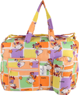 

MomToBe Printed Diaper Bag(Orange)