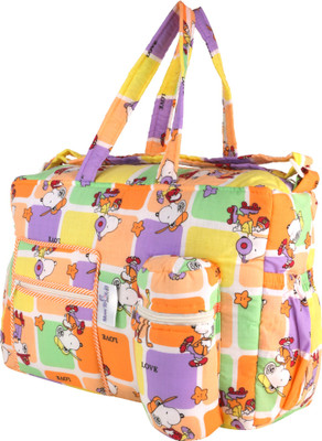 

MomToBe Printed Diaper Bag(Orange)