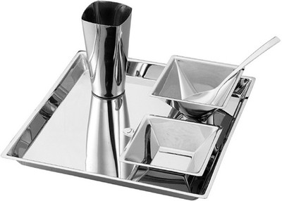 JVL Square Thali Set Pack of 5 Dinner Set(Stainless Steel) available at flipkart for Rs.1110