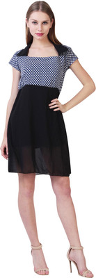 Shyammc Women A-line Blue Knee Length Dress