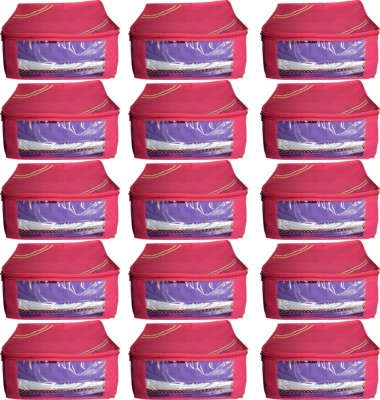 

Aadhya Multipurpose Non Woven Designer Saree Cover Pack of 15(Pink)