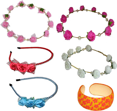 

Yashasvi Combo of Floral Tiara with Hairbands Hair Accessory Set(Multicolor)