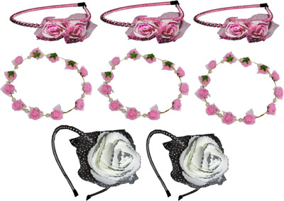 

Yashasvi Combo of Metal Floral Hairbands Hair Band(Multicolor)