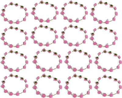 Yashasvi Combo of Floral Tiara Head Band(Pink)