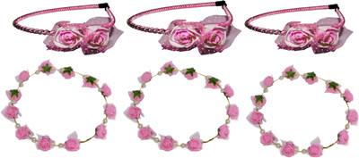 

Yashasvi Combo of Metal Floral Hairbands Hair Band(Multicolor)