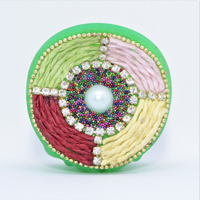 

M K Designs Multi colored with Pearl Hair Clip(Multicolor)