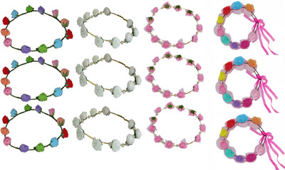 

Yashasvi Combo of Floral Tiara Head Band(Multicolor)