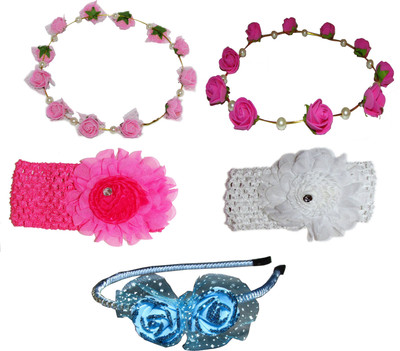 

Yashasvi Combo of Floral Tiara with Hairbands Hair Accessory Set(Multicolor)