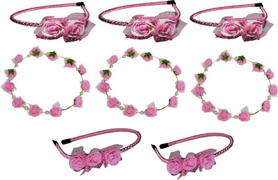 

Yashasvi Combo of Metal Floral Hairbands Hair Band(Multicolor)
