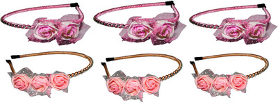 

Sweet Combo of Metal Floral Hairbands Hair Accessory Set(Multicolor)