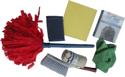 

Antarmana Handicraft RCMC Essentials 6-IN-1 Set Home Cleaning Kit Floor Duster, Garbage Bag, Dusting Broom, Floor Duster, Scrubber Bluem, Wet N Wipe Duster, Garbage Bag, Broom, Scrub Pad
