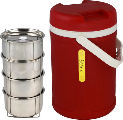 

Jaypee Sleek 4 4 Containers Lunch Box(1480 ml), Maroon