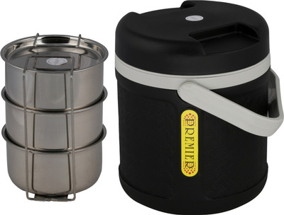 

Jaypee Premier 3 3 Containers Lunch Box(1590 ml), Black