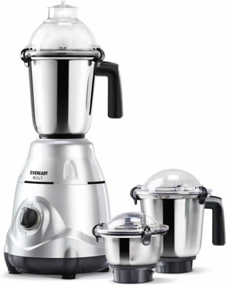 

Eveready Bolt 750 W Mixer Grinder(Silver, 3 Jars)