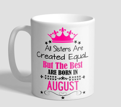 

The Mugs SISTER AUGUST Ceramic Mug(330 ml), White