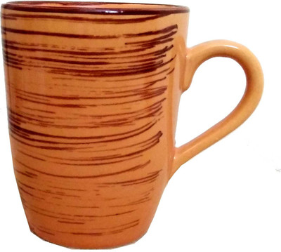 

Letsrenovate Mustard color Ceramic Mug(350 ml), Brown