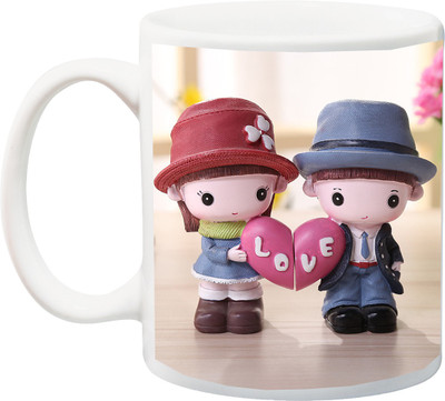 

Stylotrendz Gift for Husband/Wife or Boyfriend/Girlfriend Ceramic Mug(325 ml), Multicolor