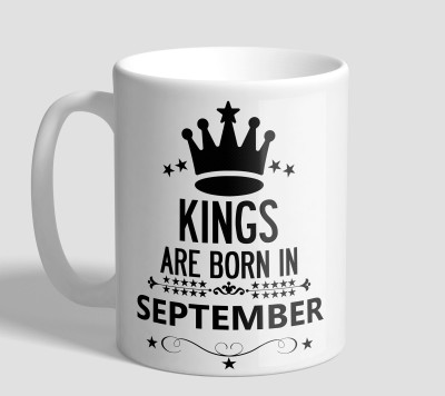 

The Mugs King September Ceramic Mug(330 ml), White