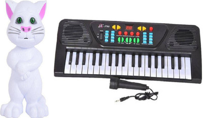 

MN OVERSEAS Musical White Talking Tom with Melody Piano(Multicolor)