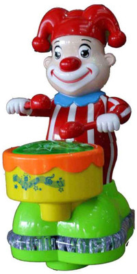 

vbenterprise Happy Colourful Clown Drummer With 3D Light (Multicolor)(Multicolor)